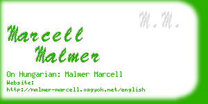 marcell malmer business card